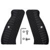 Guuun G10 CZ 75 Grips for Full Size CZ SP-01 OPS Texture - 8 Color Options - Black view 1