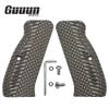 Guuun G10 CZ 75 Grips for Full Size CZ SP-01 OPS Texture - 8 Color Options - Green/Black view 2