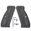 Guuun G10 CZ 75 Grips for Full Size CZ SP-01 OPS Texture - 8 Color Options - Gray/Black view 1