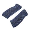 Guuun G10 CZ 75 Grips for Full Size CZ SP-01 OPS Texture - 8 Color Options - Blue/Black view 3