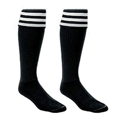 2 Pair Official Stiping Referee Soccer Socks (as1, alpha, s, regular, regular)