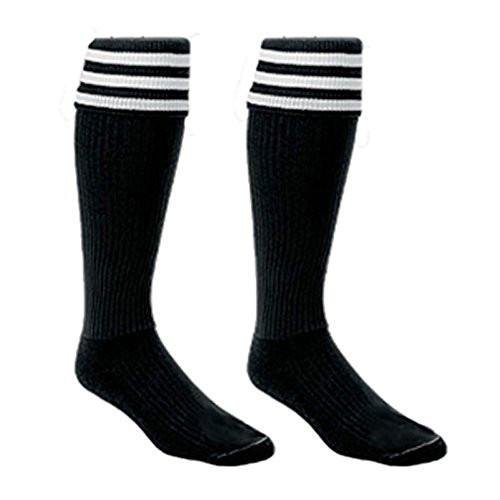 2 Pair Official Stiping Referee Soccer Socks (as1, alpha, s, regular, regular)