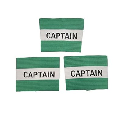 Soccer Team Captain's Arm Band 3 Pack Adult Green