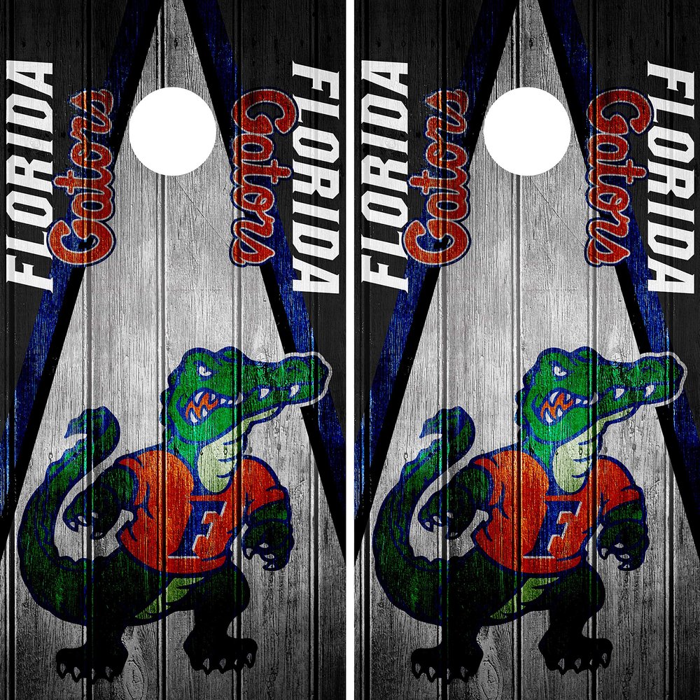 Florida Gators Cornhole Wrap Skin Vinyl Game Art Sticker Decal Mascot DT13 (Laminated)