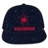 Richmond Spiders NCAA College Velvet Snapback Hat, Navy view 1