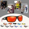 NatoGears Polarized Sports Sunglasses Shatter Resistant Cycling Glasses for Men-Women UV Protection Glasses Traveling Fishing Biking Mountain Climbing Hiking Outdoors Activities (Purple-Gold&Red) view 3