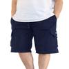 Dream USA Men's Fleece Cargo Shorts Heavyweight M-5XL [DFP-1] (Navy, 2X-Large) view 1