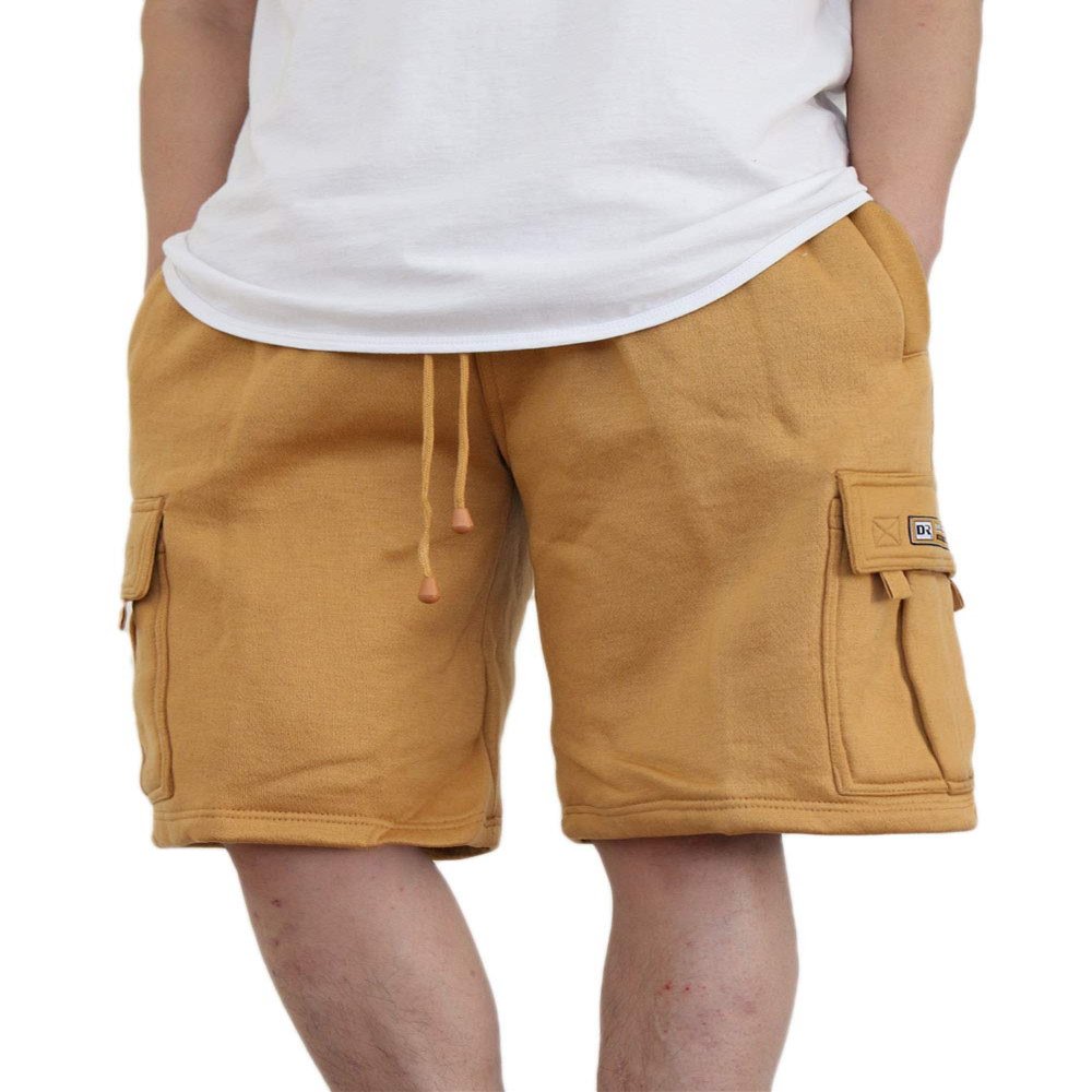 Dream USA Men's Fleece Cargo Shorts Heavyweight M-5XL [DFP-1] (Wheat, X-Large)