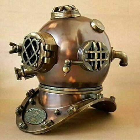 D3 MART Antique Heavy Diving Helmet Bronze Us Navy Mark V Marine Scuba Divers Helmet 18