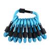 10 Pack Locking Carabiner Clip D Shape Spring-Loaded Gate Aluminum Keychain Gate Buckle for Home, Rv, Camping, Fishing, Hiking, Traveling and Keychain - Light Blue view 1
