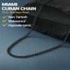 PROSTEEL Black Cuban Link Chain Necklace Gift Gothic Punk Women Men Curb Chains For Pendant Statement Black Necklaces view 4