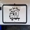 Minglewood Trading Turquoise Our Love Shack Vinyl Decal - Camping Trailer RV - Die Cut Sticker - 24w x 20h inches view 1