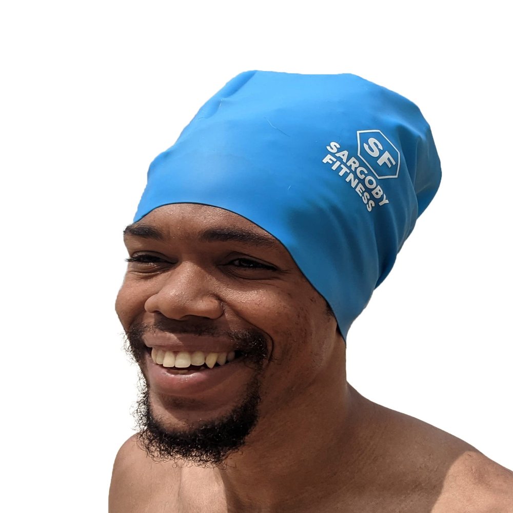Sargoby Fitness Swim Cap for Dreadlocks and Braids Designed for Voluminous and Bulky Hairstyles Like Dreadlocks Braids Dreads Locs and Afros