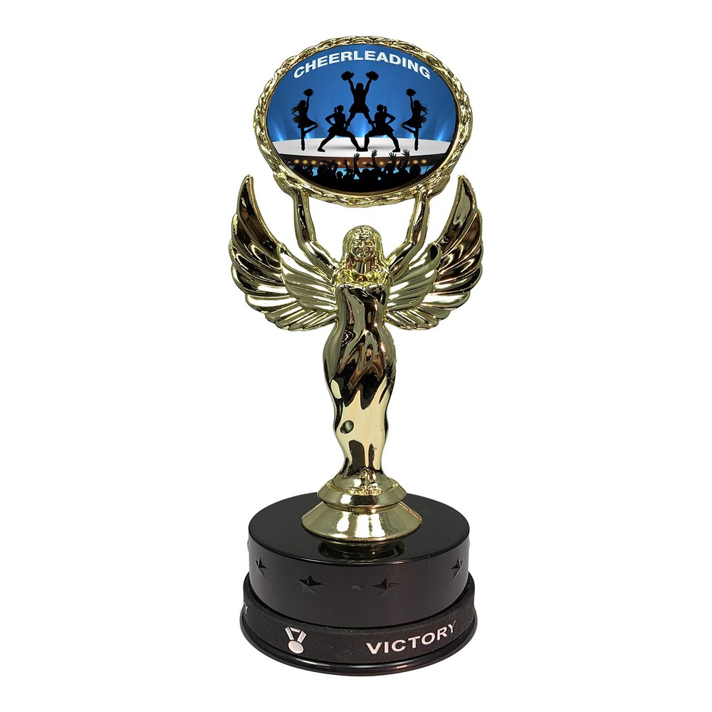 Express Medals Each 7.5 inch Cheerleading Trophy AwardIncludes a Removable Wearable Silicone Victory Wrist Band