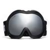 JUST GO Kids Ski Goggles with EVA case, Snowboard Snow Goggles Anti-Fog Double-Layer UV 400 Protection Lens for Boy and girl, Black Frame, Silver Lens (VLT 10.6%) with EVA Case view 1