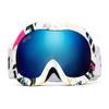 JUST GO Kids Ski Goggles with EVA case, Snowboard Snow Goggles Anti-Fog Double-Layer UV 400 Protection Lens for Boy and girl, Multicolour Frame, Blue REVO Lens (VLT 10.3%) with EVA Case view 1