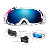 JUST GO Kids Ski Goggles with EVA case, Snowboard Snow Goggles Anti-Fog Double-Layer UV 400 Protection Lens for Boy and girl, Multicolour Frame, Blue REVO Lens (VLT 10.3%) with EVA Case view 2