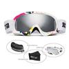 JUST GO Kids Ski Goggles with EVA case, Snowboard Snow Goggles Anti-Fog Double-Layer UV 400 Protection Lens for Boy and girl, Multicolour Frame, Silver Lens (VLT 13.2%) view 2
