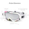 JUST GO Kids Ski Goggles with EVA case, Snowboard Snow Goggles Anti-Fog Double-Layer UV 400 Protection Lens for Boy and girl, Multicolour Frame, Silver Lens (VLT 13.2%) view 3