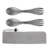 OUTXE Titanium 2 in 1 Fork and Spoon Combo 2-Pack Ultra Lightweight Camping Utensil, Eco-Friendly Spork for Backpacking, Hiking, Outdoors view 1