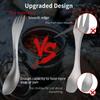OUTXE Titanium 2 in 1 Fork and Spoon Combo 2-Pack Ultra Lightweight Camping Utensil, Eco-Friendly Spork for Backpacking, Hiking, Outdoors view 4