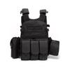 Invenko Heavy Duty Tactical Molle Airsoft Vest Outdoor Hunting Paintball Sports Outdoor Gaming Security Guard Duty Cosplay Soft Vest (black) view 2