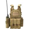 Invenko Heavy Duty Tactical Molle Airsoft Vest Outdoor Hunting Paintball Sports Outdoor Gaming Security Guard Duty Soft Vest (tan) view 1