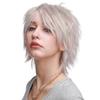 Benehair Short Cosplay Wigs Unisex Short Spiky Layered Anime Cosplay Wigs Fluffy Fashion Grey Wiglets for Men Women Cosplayer Synthetic Straight for Halloween Party view 1