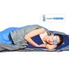 REDCAMP Fleece Sleeping Bag Liner with Hood, Great for Adult Warm or Cold Weather, 87" Long Full Sized Zipper Camping Blanket for Outdoor, Blue view 4