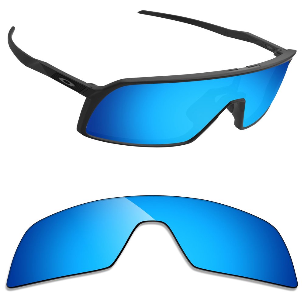 Alphax Ice Blue Mirrored Polarized Replacement Lenses for Oakley Sutro OO9406 Sunglasses