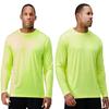 DEVOPS 2 Pack Men's Sun Protection Shirts UV SPF Long Sleeve Rash Guard Fishing Running Garden Cycling Garage Shirt Homewear Quick Dry Lightweight (Small, Safty Green) view 1