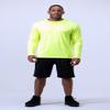 DEVOPS 2 Pack Men's Sun Protection Shirts UV SPF Long Sleeve Rash Guard Fishing Running Garden Cycling Garage Shirt Homewear Quick Dry Lightweight (Small, Safty Green) view 2