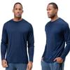 DEVOPS 2 Pack Men's Sun Protection Shirts UV SPF Long Sleeve Rash Guard Fishing Running Garden Cycling Garage Shirt Homewear Quick Dry Lightweight (3X-Large, Navy) view 1