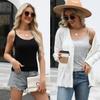 Air Curvey 4 Pack Camisole Tops for Women Basic Undershirt Tanks Adjustable Spaghetti Straps Camis Seamless Soft Layering Top Black White Grey Wine Red M view 2