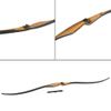 54Inch Archery Traditional Recurve Bow 10-35lbs Sport Bow Bow and Arrow Set Wooden Longbow Hunting for Target Practice Training Right Handed (Bow+6pcs Arrows, 15lbs) view 2