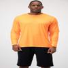 DEVOPS 2 Pack Men's Sun Protection Shirts UV SPF Long Sleeve Rash Guard Fishing Running Garden Cycling Garage Shirt Homewear Quick Dry Lightweight (Small, Safty Orange) view 3
