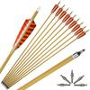 ZSHJGJR Archery Carbon Arrows 30 Inch Hunting Arrow Spine 500 Targeting Arrow Spine 450 Practice with Removable Field Point for Recurve & Compound Bow 12 Pieces (Orange) view 1