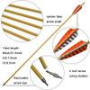 ZSHJGJR Archery Carbon Arrows 30 Inch Hunting Arrow Spine 500 Targeting Arrow Spine 450 Practice with Removable Field Point for Recurve & Compound Bow 12 Pieces (Orange) view 2