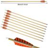 ZSHJGJR Archery Carbon Arrows 30 Inch Hunting Arrow Spine 500 Targeting Arrow Spine 450 Practice with Removable Field Point for Recurve & Compound Bow 12 Pieces (Orange) view 3