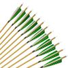 ZSHJGJR Archery Carbon Arrows 30 Inch Hunting Arrow Spine 500 Targeting Arrow Spine 450 Practice with Removable Field Point for Recurve & Compound Bow 12 Pieces (Green) view 4