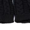 Sevenfly 1 Pairs Women Winter Warm Knit Fingerless Gloves Hand Crochet Thumbhole Arm Warmers Mittens(Black) view 3