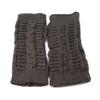 Sevenfly 1 Pairs Women Winter Warm Knit Fingerless Gloves Hand Crochet Thumbhole Arm Warmers Mittens(Dark Gray) view 1