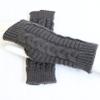 Sevenfly 1 Pairs Women Winter Warm Knit Fingerless Gloves Hand Crochet Thumbhole Arm Warmers Mittens(Dark Gray) view 4