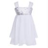 Aislor Kid Girls Chiffon Sequins Adjustable Shoulder Straps Lyrical Dance Costume Ballet Dance Gymnastics Leotard Dress White 6 Years view 1
