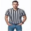 ChinFun Sporting Goods Referee Shirt for Mens and Womens, Black and White Stripe Umpire Jersey V Neck Ref Uniform for Football Halloween Size L view 1