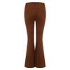 WUAI-Women Comfy Yoga Pants High Waist Solid Flare Pants Stretchy Bell Bottom Trousers Plus Size(Brown,XXXXX-Large) view 4