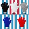 ONESING 5 Pairs Kids Gloves Knit Gloves for Kids Winter Gloves Stretchy White Kid Glove Solid Finger Boys Glove for Girls Boys view 3