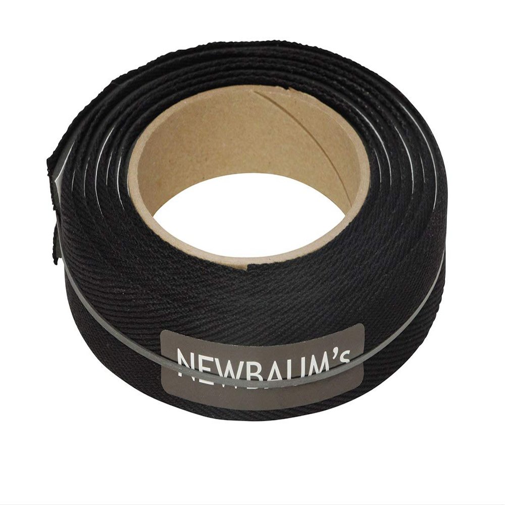 Newbaum's Cushioned Cotton Cloth Handlebar Tape Black. Made in USA (7 ft. Roll of 1.25 Wide wrap) Classic Look and Feel of Cotton, but with Neoprene Padding for Modern Comfort