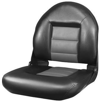 Tempress Navistyle High Back Folding Boat Seat (Black/Charcoal)