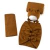 Newborn Infant Baby Boys Girls Photography Props Bow Wrap, Posing Aid, Hat and Blanket Set 4 Pcs (Ginger yellow) view 3